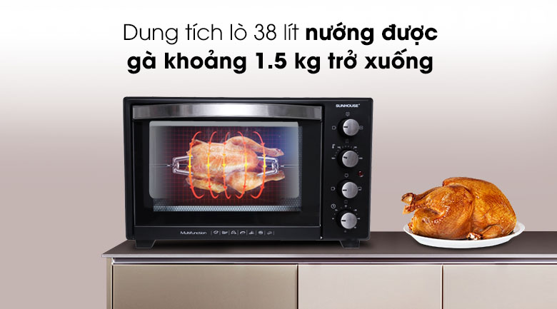 Lò nướng Sunhouse SHD4238S 38 lít