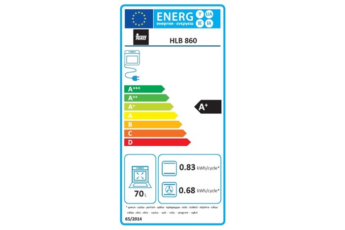 Lò nướng âm Teka HLB 860 70 lít Màu Đen