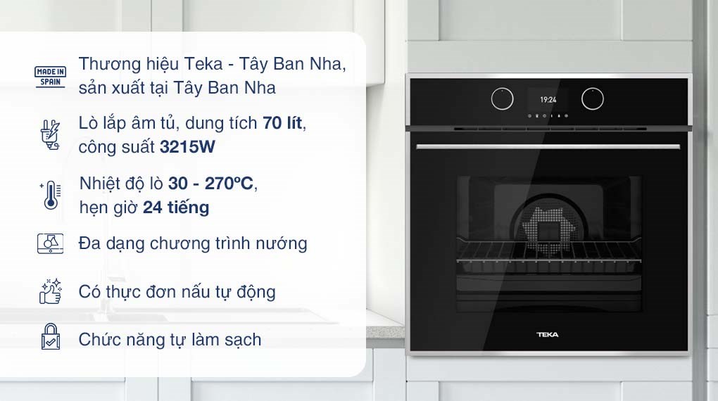 Lò nướng âm Teka HLB 860 70 lít