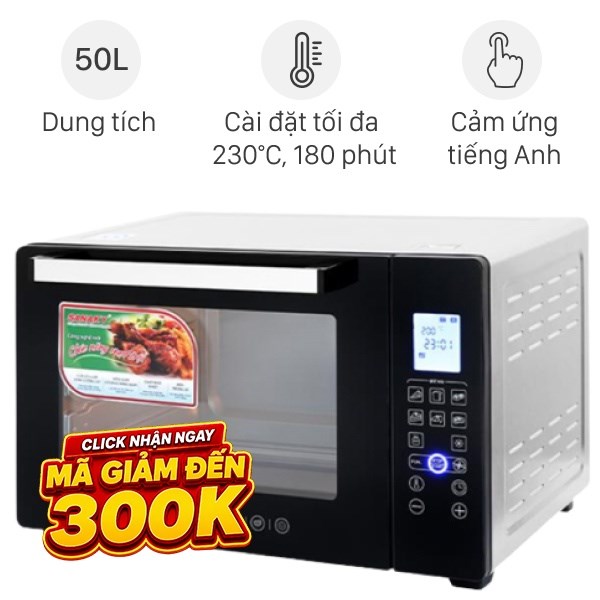 Lò nướng thùng Sanaky 2000W VH 5088N2D 50 lít