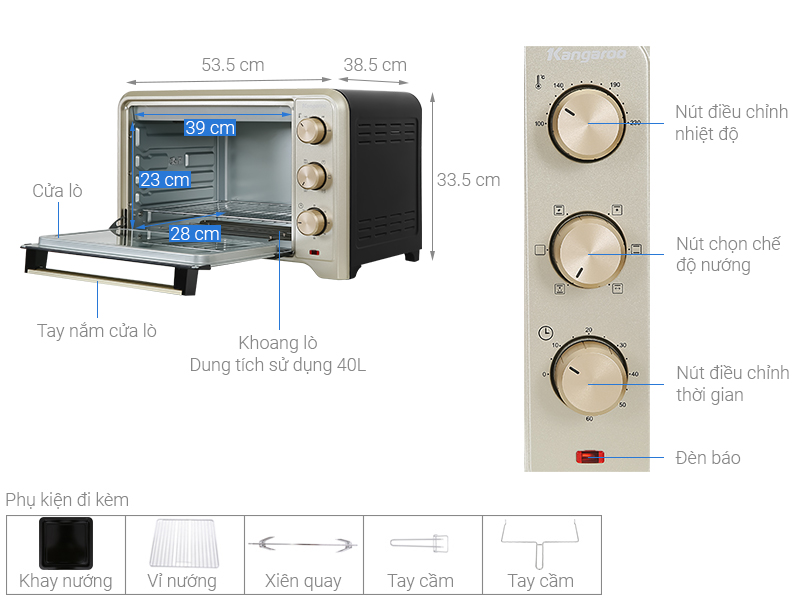 Lò nướng Kangaroo KG4001 40 lít