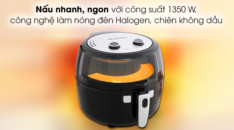 Nồi chiên không dầu Rapido RAF6.5M 6.5 lít - Nấu ăn nhanh, thức ăn tốt cho sức khỏe