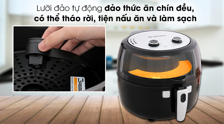 Nồi chiên không dầu Rapido RAF6.5M 6.5 lít - Thức ăn chín đều ngon hơn