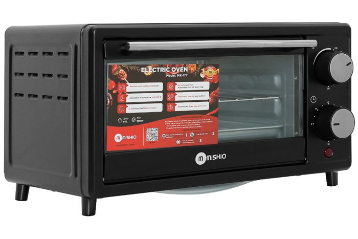 Lò nướng Mishio MK-177 14 lít Màu Đen