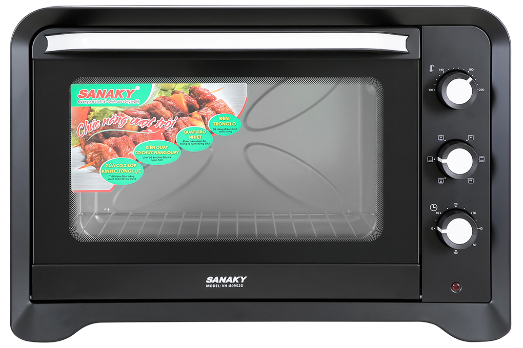 Lò nướng Sanaky LN.VH809S2D 80 lít Màu Đen