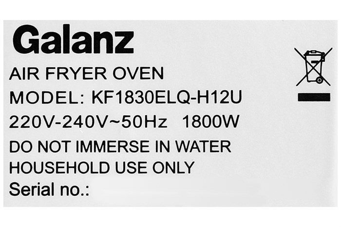 Lò nướng Galanz KF1830ELQ-H12U 30 lít Màu Xám