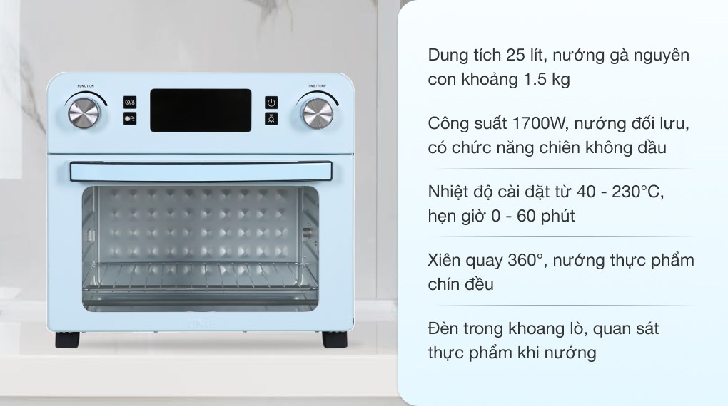 Lò nướng chiên không dầu Unie Q36 25 lít