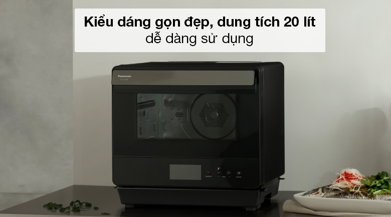 Lò Hấp Nướng Chiên Không Dầu Panasonic NU-SC180BYUE - Thiết kế lò nướng kiêm nồi chiên không dầu Panasonic đơn giản