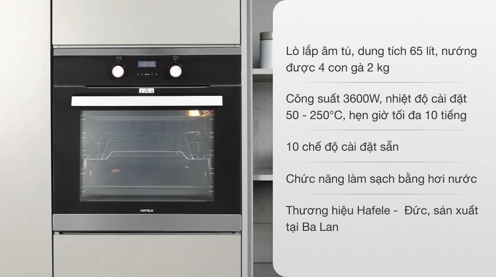 Lò nướng âm Hafele HO-KT60C (534.05.571) 65 lít