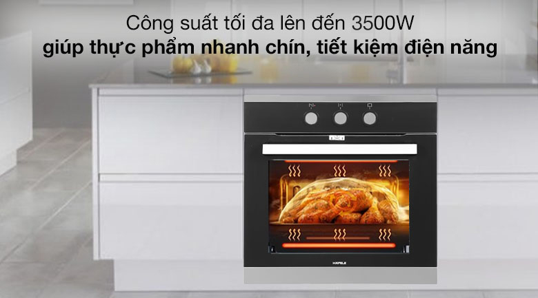 Lò nướng lắp âm Hafele HO-K60B (534.05.581) 65 lít - Công suất 3500W