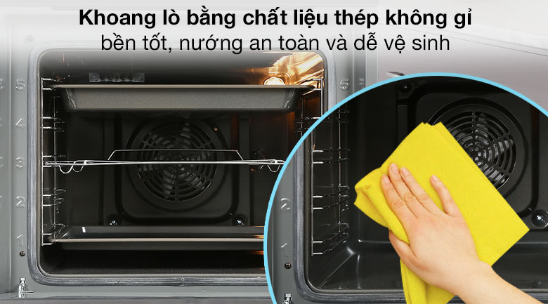 Vệ sinh tiện lợi - Lò nướng lắp âm Hafele HO-K60B (534.05.581) 65 lít