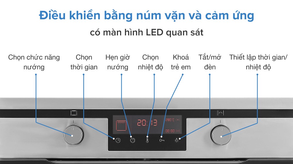 Lò nướng lắp âm Hafele HO-KT60J (535.62.511) 65 lít