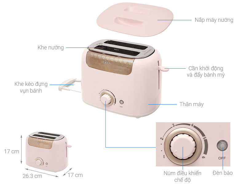 Máy nướng bánh mì Bear DSL-601