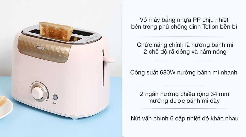 Máy nướng bánh mì Bear DSL-601 - 2