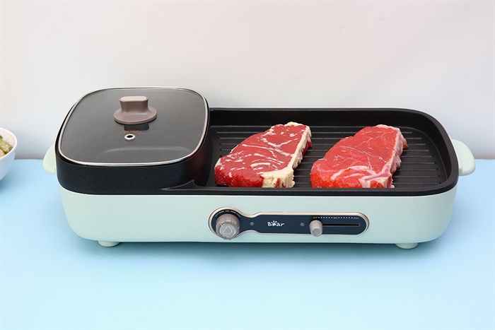 Bếp lẩu nướng đa năng Bear DKL-C15G1 Màu Xanh ngọc