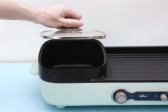 Bếp lẩu nướng đa năng Bear DKL-C15G1 Màu Xanh ngọc