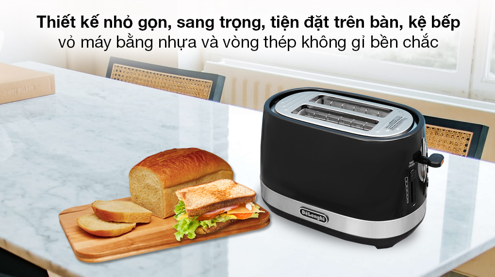 Máy nướng bánh mì Delonghi CTLA2103.BK