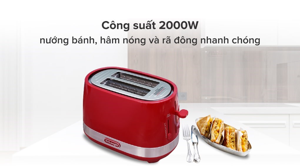 Máy nướng bánh mì Delonghi CTLA2103.R - 3