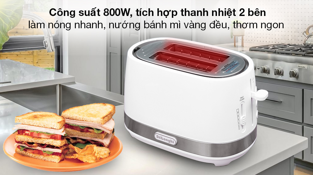 Máy nướng bánh mì Delonghi CTLA2103.W