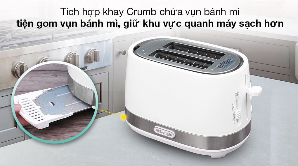 Máy nướng bánh mì Delonghi CTLA2103.W