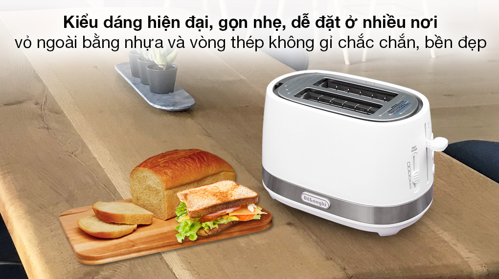 Máy nướng bánh mì Delonghi CTLA2103.W - 9