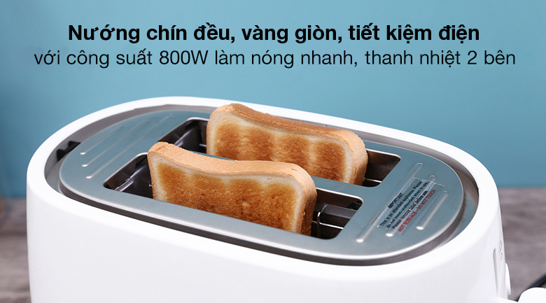 Nướng nhanh, ngon - Máy nướng bánh mì Delonghi CTLA2103.W