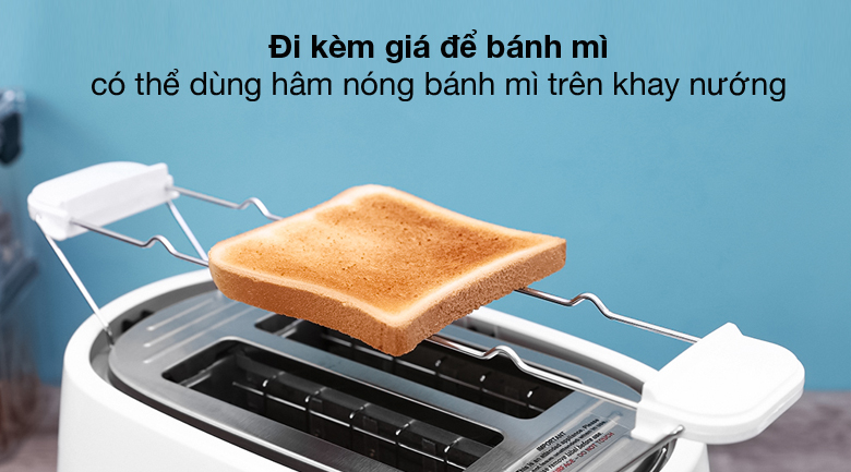 Giá để bánh - Máy nướng bánh mì Delonghi CTLA2103.W