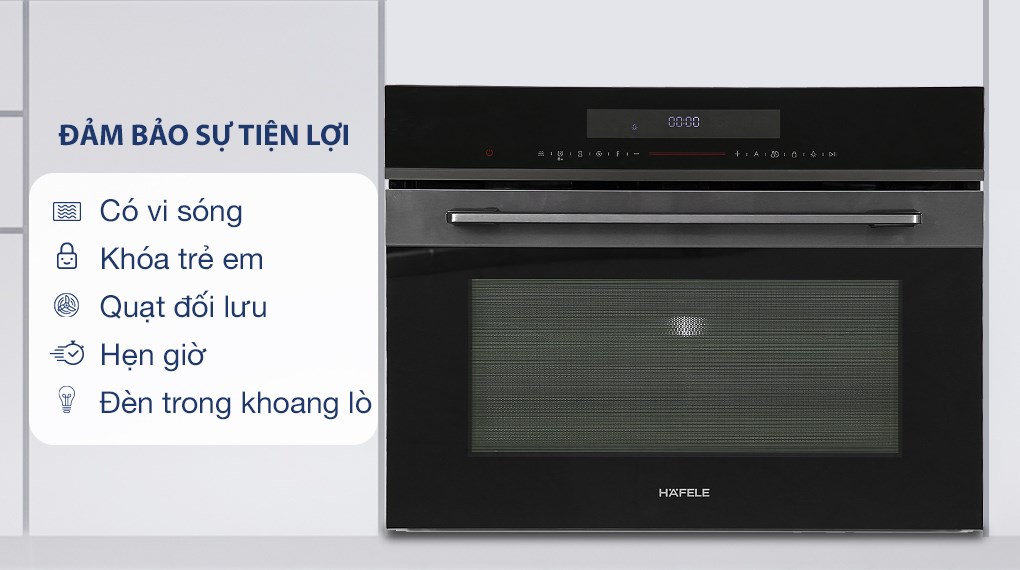 Lò nướng kết hợp vi sóng lắp âm Hafele HCO-8T50A (538.01.431) 50 lít