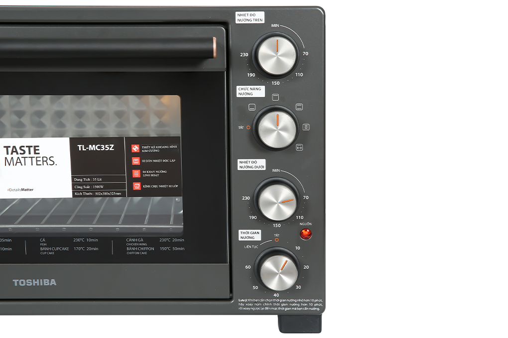 Lò nướng Toshiba TL-MC35Z 35 lít Màu Đen
