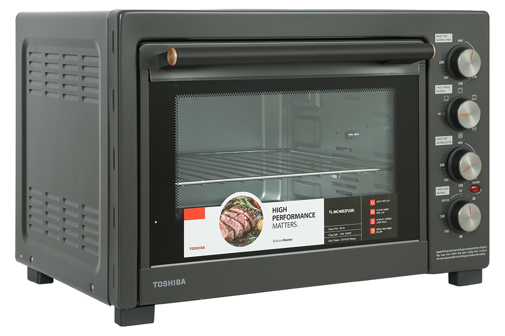 Lò nướng Toshiba TL-MC40EZF(GR) 40 lít Màu Đen