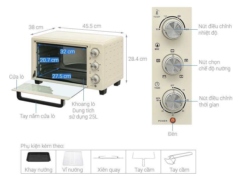 Lò nướng AVA TO2501 25 lít