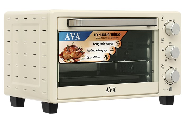 Lò nướng AVA TO2501 25 lít Màu Kem