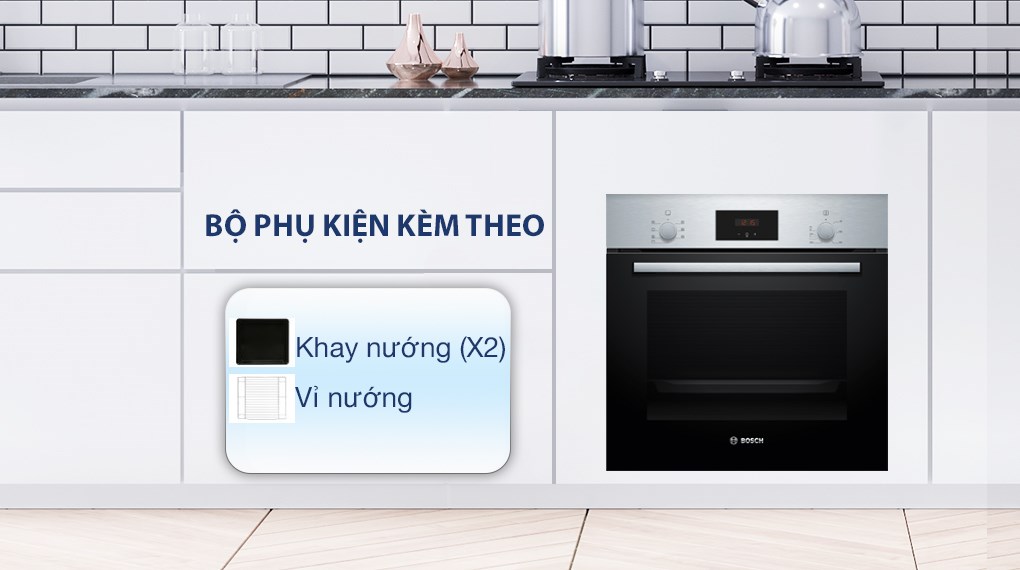 Lò nướng âm Bosch HMH.HBF133BS0A 66 lít