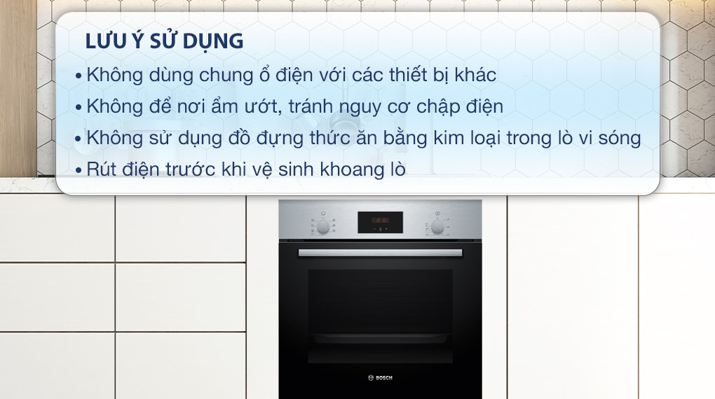 Lò nướng âm Bosch HMH.HBF133BS0A 66 lít