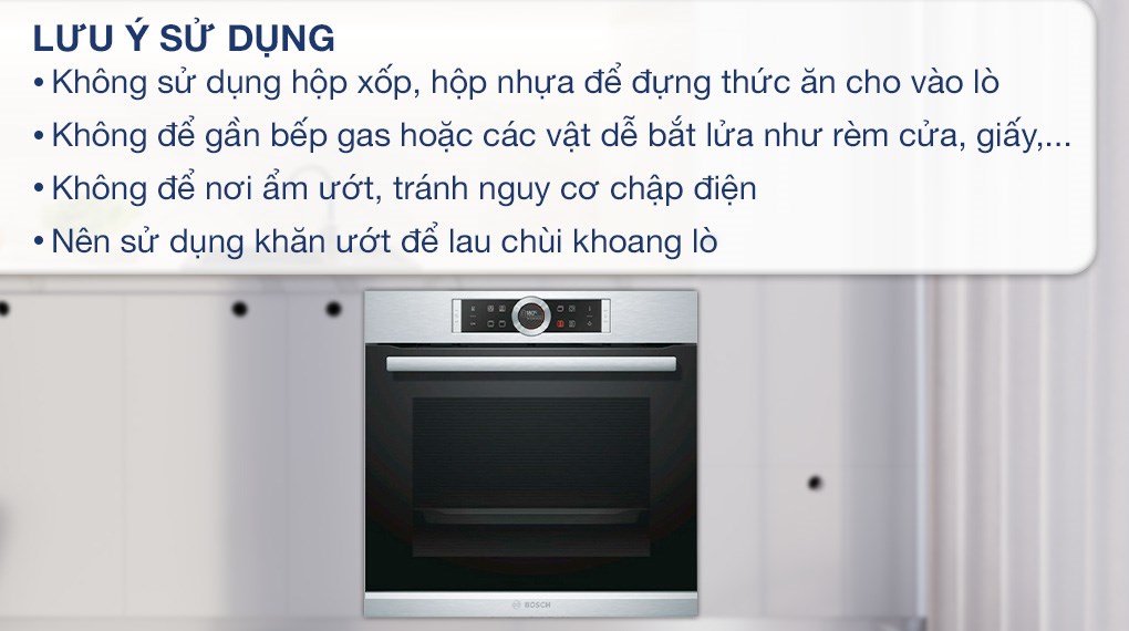 Lò nướng âm Bosch HBG633BS1A 71 lít