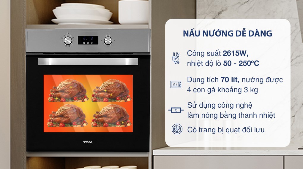 Lò nướng âm Teka HCB 6435 70 lít