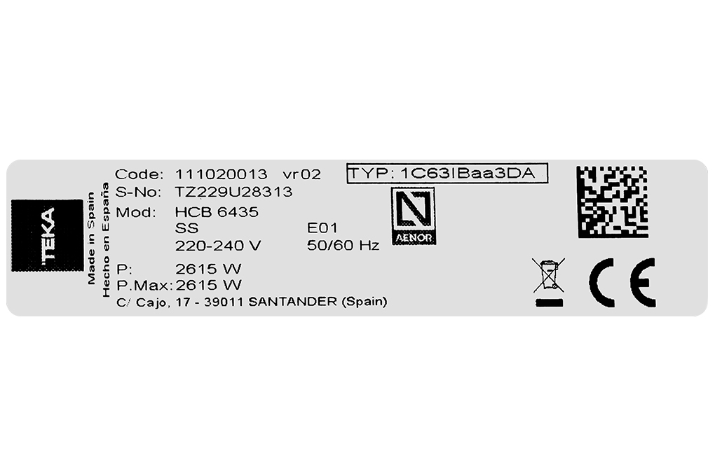 Lò nướng âm Teka HCB 6435 70 lít - 10