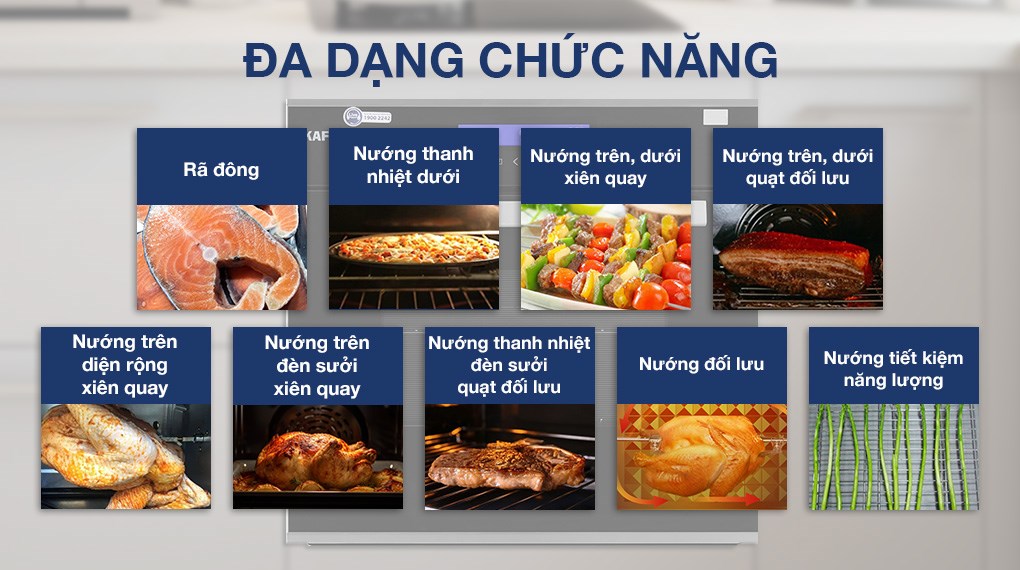 Lò nướng âm KAFF KF-T90S 67 lít