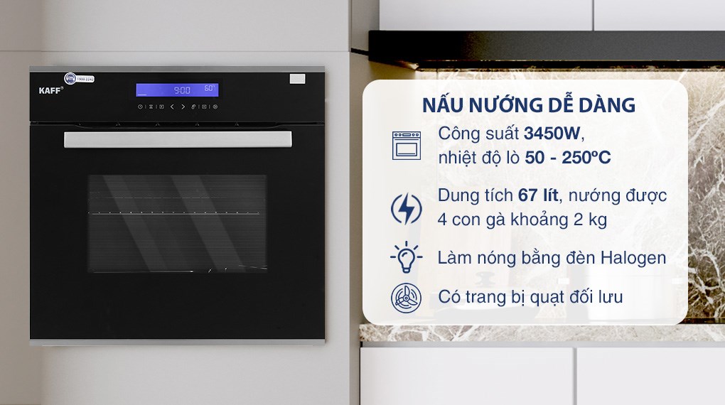 Lò nướng âm KAFF KF-T90S 67 lít