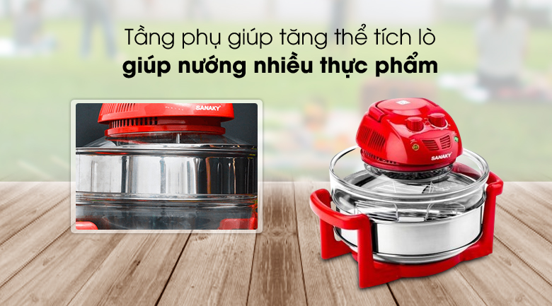 Lò nướng thuỷ tinh Sanaky 188 15 lít