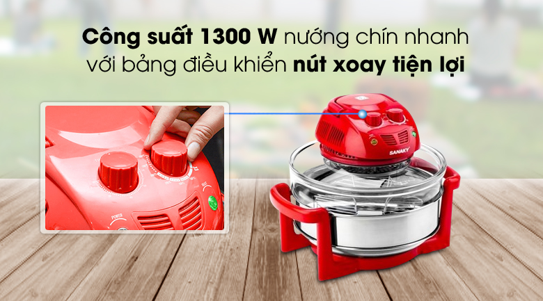 Lò nướng thuỷ tinh Sanaky 188 15 lít