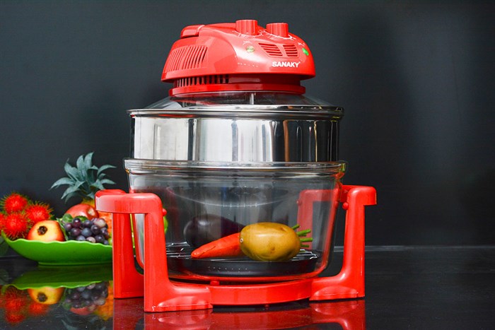 Lò nướng thuỷ tinh Sanaky 188 15 lít Màu Đỏ