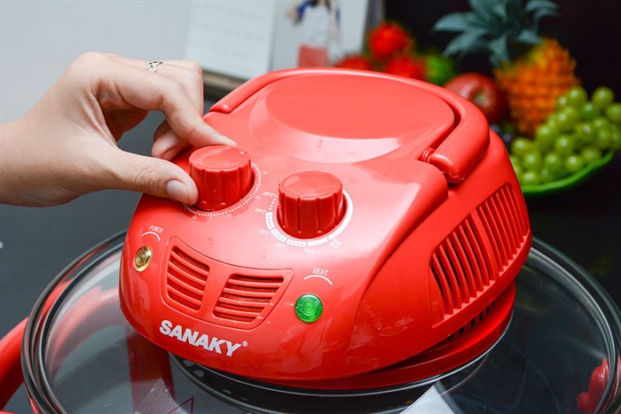 Lò nướng thuỷ tinh Sanaky 188 15 lít Màu Đỏ