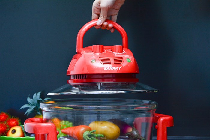 Lò nướng thuỷ tinh Sanaky 188 15 lít Màu Đỏ