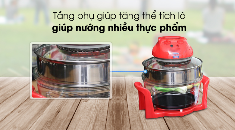 Lò nướng thủy tinh Sunhouse SH 410 12 lít Đỏ