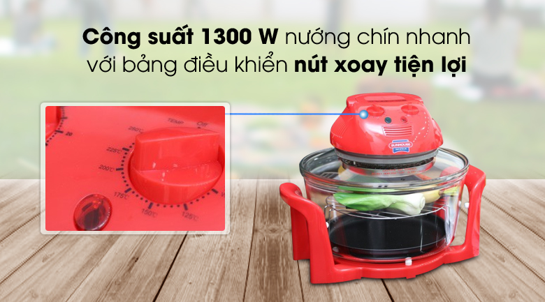 Lò nướng thủy tinh Sunhouse SH 410 12 lít Đỏ