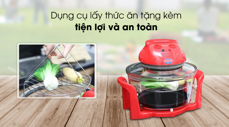 Lò nướng thủy tinh Sunhouse SH 410 12 lít Đỏ