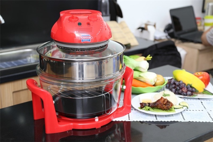 Lò nướng thủy tinh Sunhouse SH 410 12 lít Đỏ Màu Đỏ