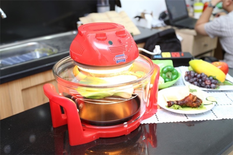 Lò nướng thủy tinh Sunhouse SH 410 12 lít Đỏ Màu Đỏ