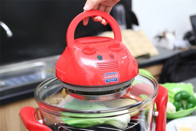 Lò nướng thủy tinh Sunhouse SH 410 12 lít Đỏ Màu Đỏ